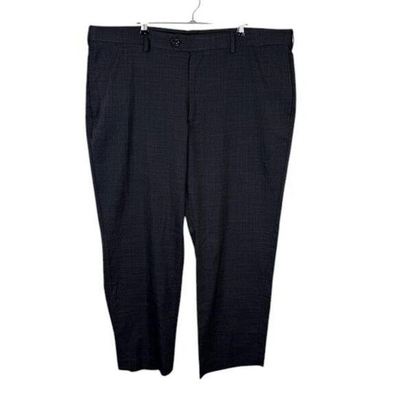 Savane Men's Dress Pants Charcoal Stretch Comfort Trousers Suit Pants Size 40x30 - Picture 1 of 13
